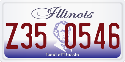 IL license plate Z350546