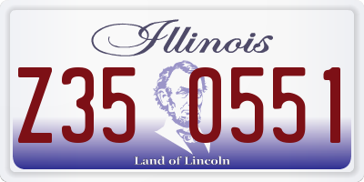 IL license plate Z350551