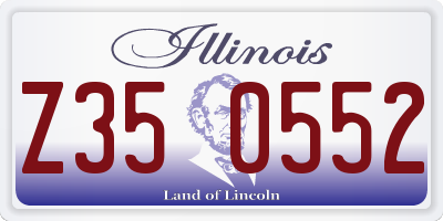 IL license plate Z350552