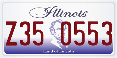 IL license plate Z350553