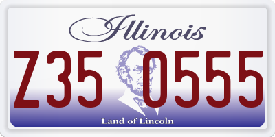 IL license plate Z350555