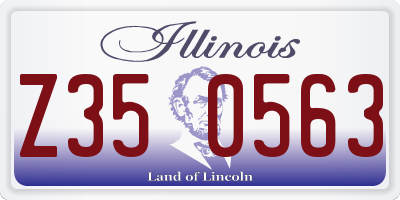 IL license plate Z350563