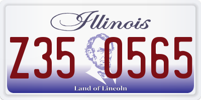 IL license plate Z350565