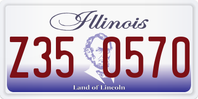 IL license plate Z350570