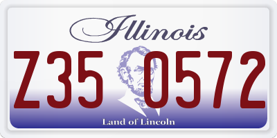 IL license plate Z350572