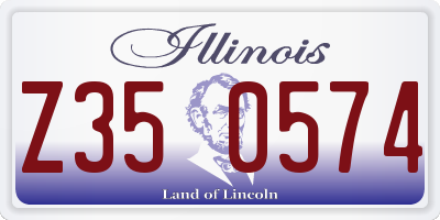 IL license plate Z350574