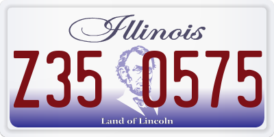 IL license plate Z350575