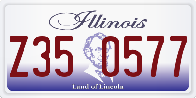 IL license plate Z350577