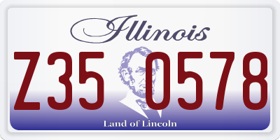 IL license plate Z350578