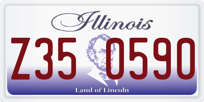 IL license plate Z350590
