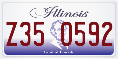 IL license plate Z350592