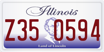 IL license plate Z350594
