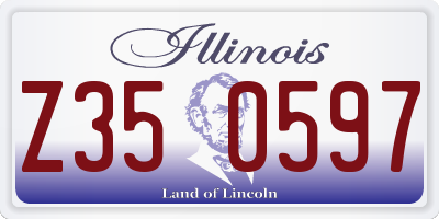 IL license plate Z350597
