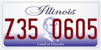 IL license plate Z350605