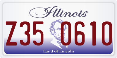 IL license plate Z350610