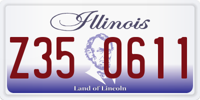 IL license plate Z350611