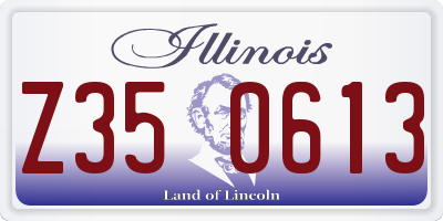 IL license plate Z350613