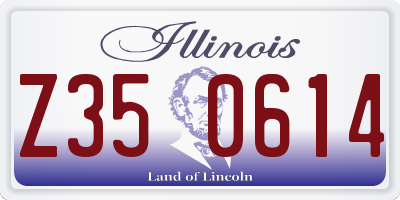 IL license plate Z350614
