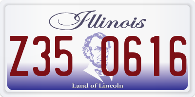 IL license plate Z350616