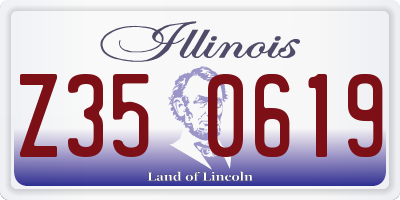 IL license plate Z350619
