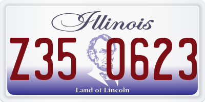 IL license plate Z350623