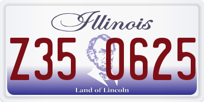 IL license plate Z350625