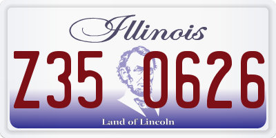 IL license plate Z350626