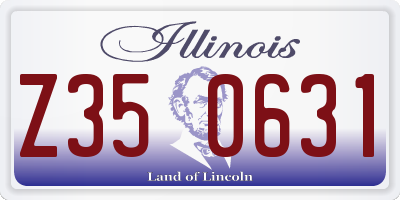 IL license plate Z350631