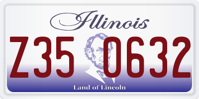 IL license plate Z350632