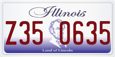 IL license plate Z350635