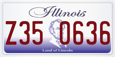 IL license plate Z350636