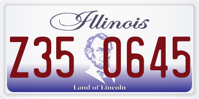 IL license plate Z350645
