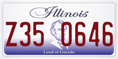 IL license plate Z350646