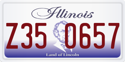 IL license plate Z350657