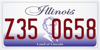 IL license plate Z350658