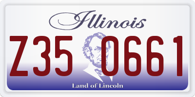 IL license plate Z350661