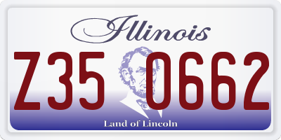 IL license plate Z350662