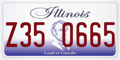 IL license plate Z350665