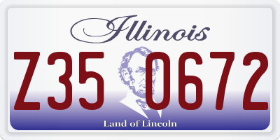 IL license plate Z350672