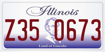 IL license plate Z350673
