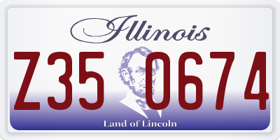 IL license plate Z350674