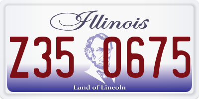 IL license plate Z350675