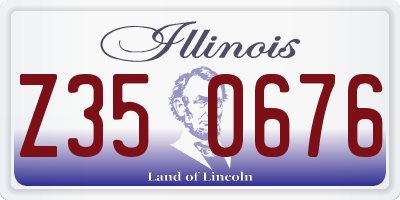 IL license plate Z350676