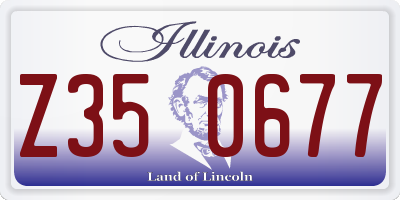 IL license plate Z350677