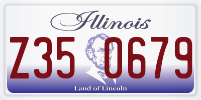 IL license plate Z350679