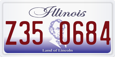 IL license plate Z350684