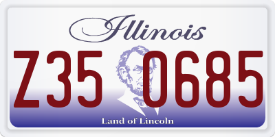 IL license plate Z350685