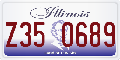 IL license plate Z350689