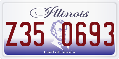 IL license plate Z350693