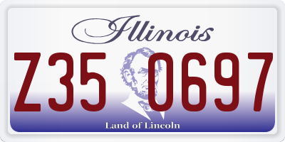 IL license plate Z350697
